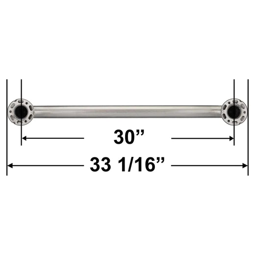 Satin Stainless Steel Grab Bar, 1.5" Diameter, Various Lengths