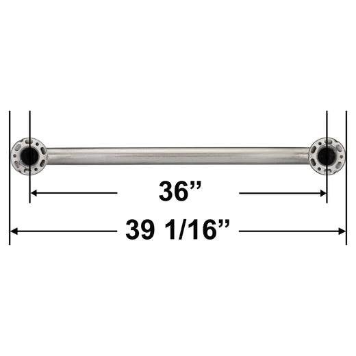 Satin Stainless Steel Grab Bar, 1.5" Diameter, Various Lengths