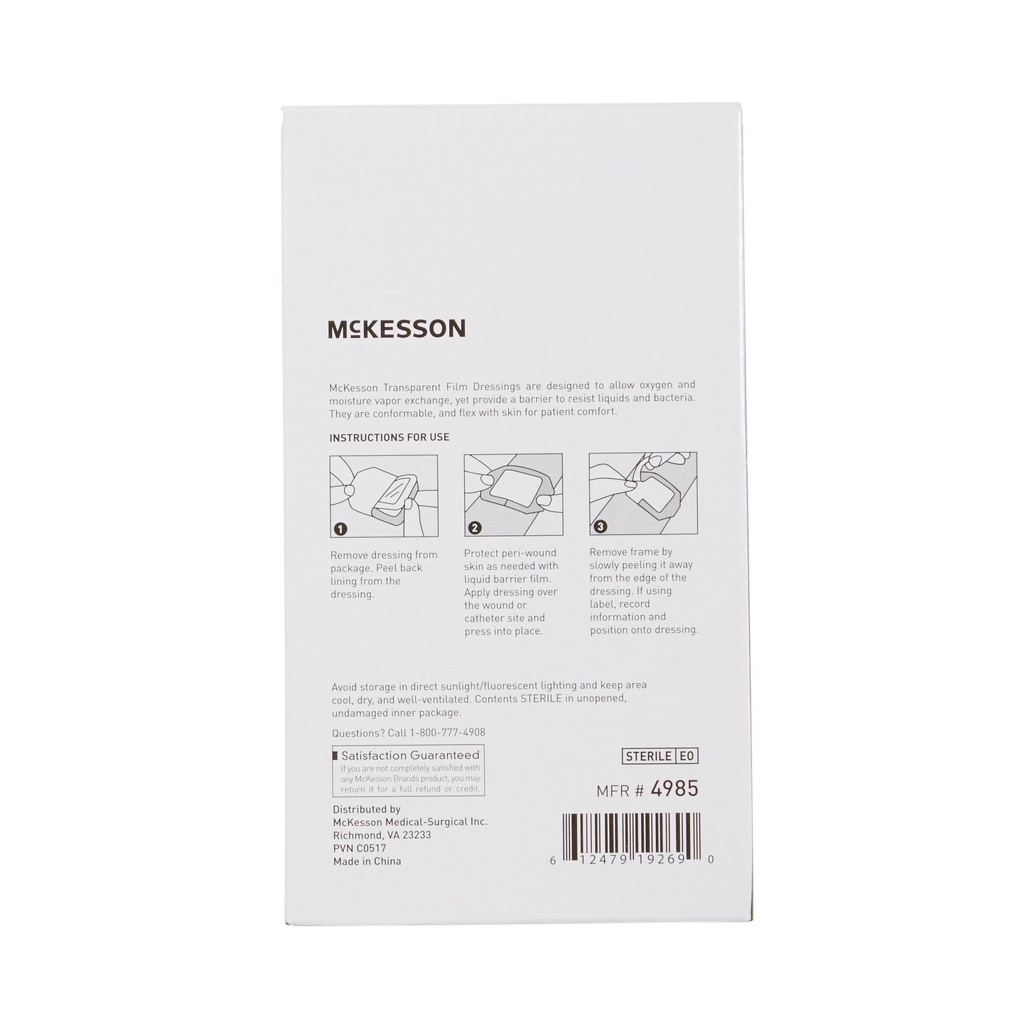 McKesson Transparent Film Dressing 2-3/8 X 2-3/4 Inch
