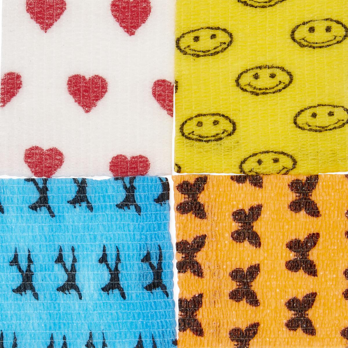 Self-Adherent Cohesive Wraps - Assorted Colors and Sizes