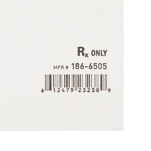 Wound cleanser product packaging showing Rx Only label, manufacturer number 186-6505, and barcode on white background