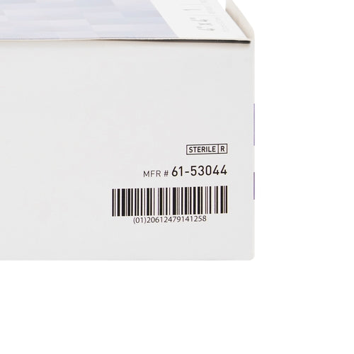 Hydrogel wound dressing box showing barcode and sterile label on white packaging