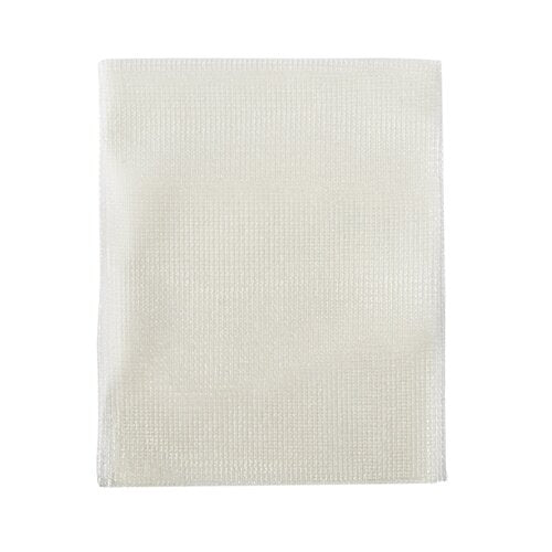 Oil emulsion impregnated wound dressing, white fine-mesh gauze pad on white background