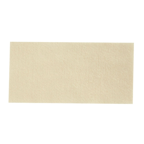 Alginate wound dressing, rectangular shape in cream/off-white color, shown flat on white background