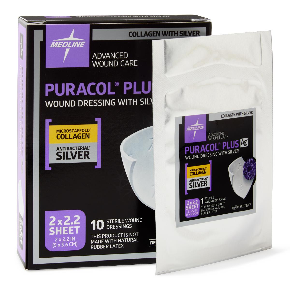 Puracol Plus Collagen Dressings, 2x2in (Box of 10)