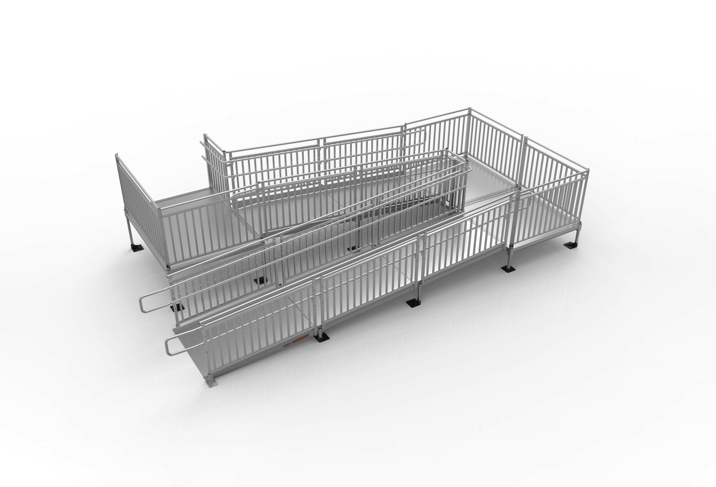 Pathway HD Modular Ramp Systems with Picketed Handrails