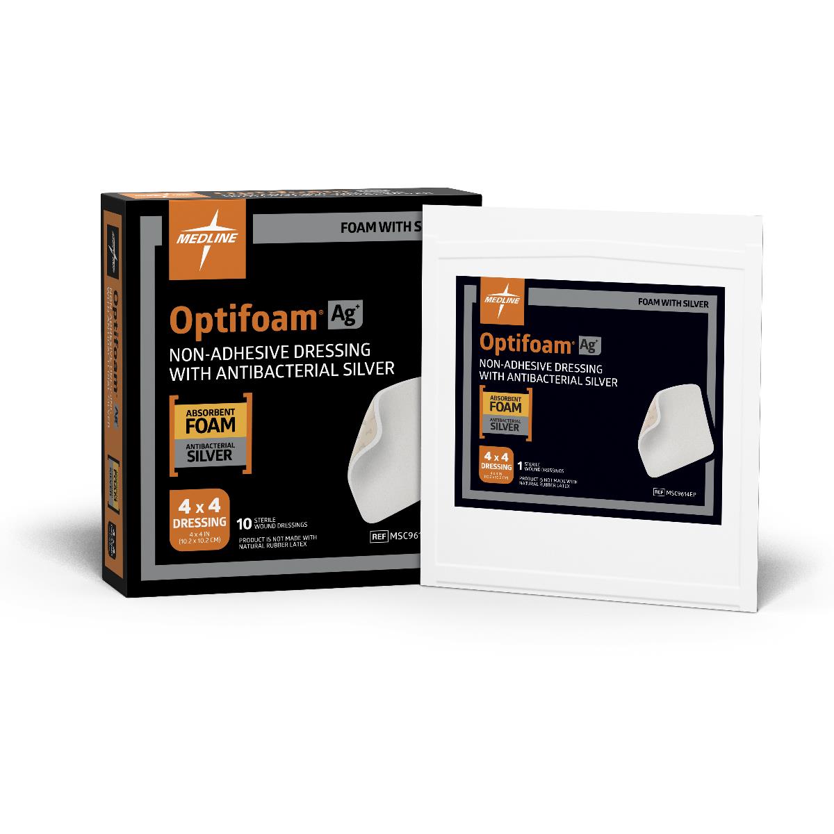 foam wound dressing Optifoam Ag Non-Adhesive Dressing 4x4