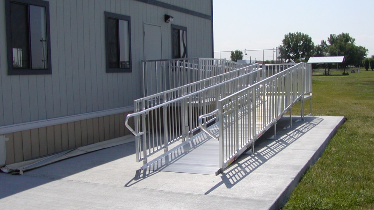 Pathway HD Modular Ramp Systems with Picketed Handrails