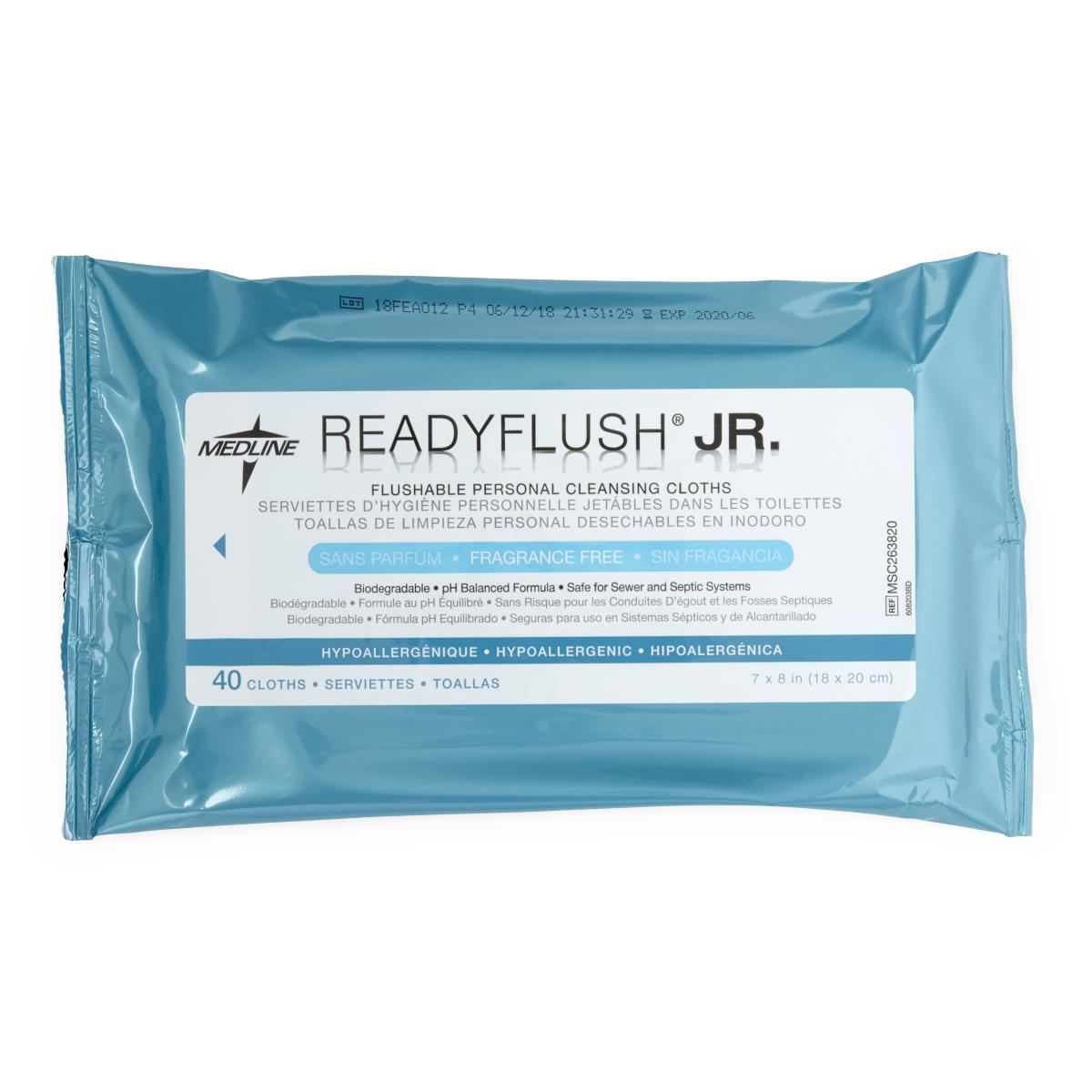 ReadyFlush Fragrance Free, 7"x8" 40/pk (case of 24 pks)