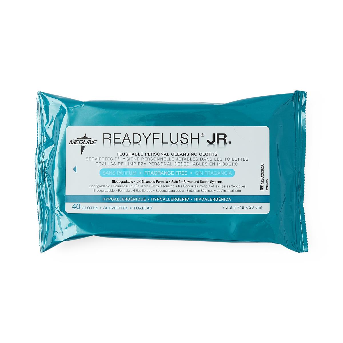 ReadyFlush Fragrance Free, 7"x8" 40/pk (case of 24 pks)