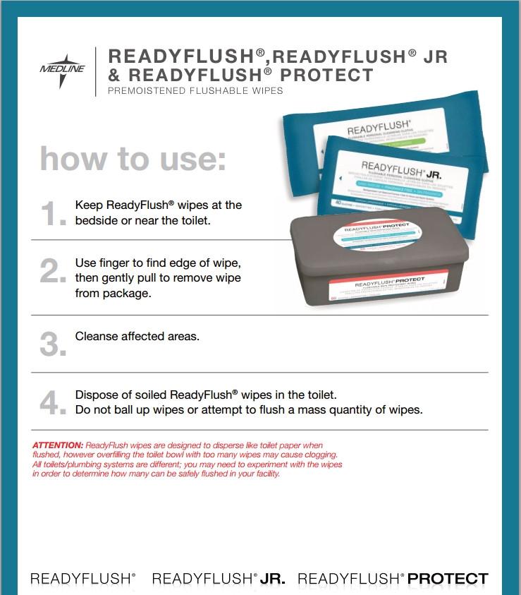 ReadyFlush Fragrance Free, 7"x8" 40/pk (case of 24 pks)