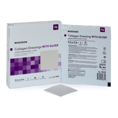 McKesson Silver Collagen Dressing 2 X 2 Inch Square Sterile