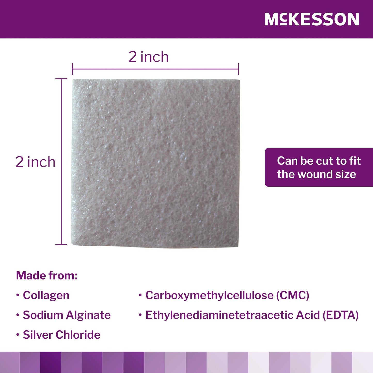 McKesson Silver Collagen Dressing 2 X 2 Inch Square Sterile