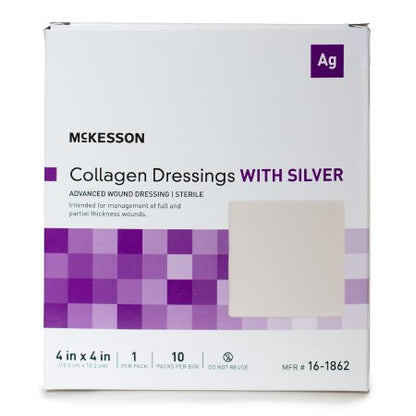 McKesson Silver Collagen Dressing 4 X 4 Inch