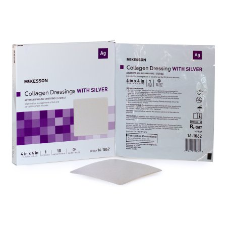 McKesson Silver Collagen Dressing 4 X 4 Inch