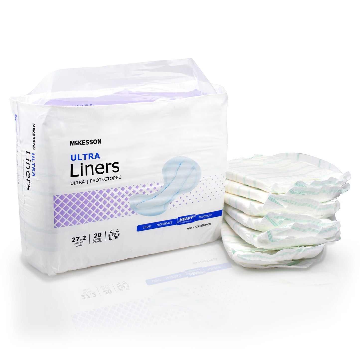 McKesson Incontinence Liner Ultra 27-1/5 Inch One Size Fits Most