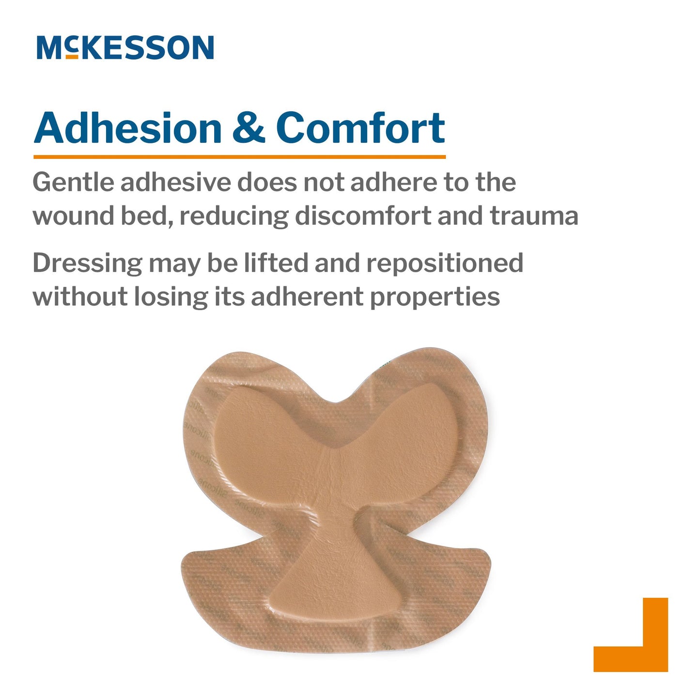 McKesson Foam Dressing 9 X 9 Inch With Border Waterproof Film