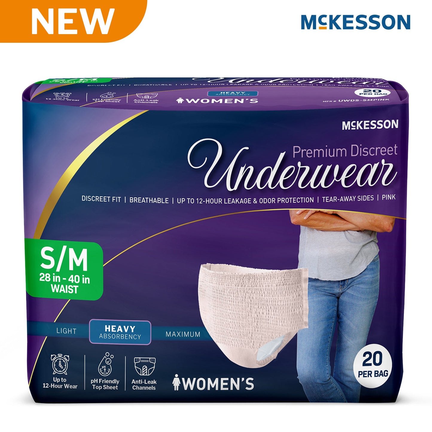 McKesson Absorbent Underwear Adult Small / Medium Female