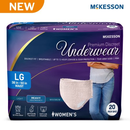 McKesson Absorbent Underwear Premium Discreet Adult Large Female