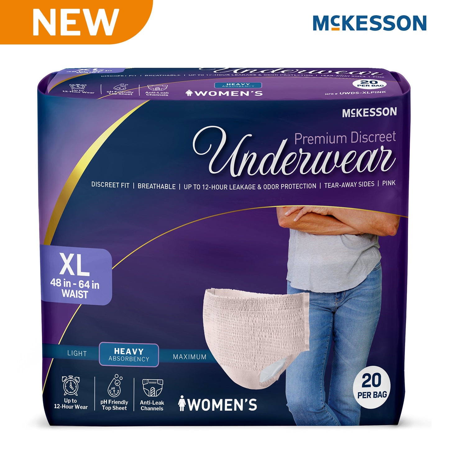 McKesson Absorbent Underwear Pull On Adult X-Large Female