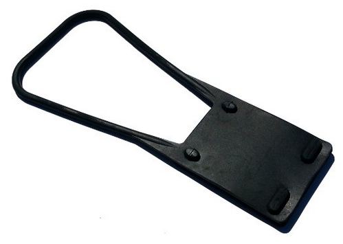 Seat belt reacher with black rectangular grip pad and large loop handle for easy grabbing