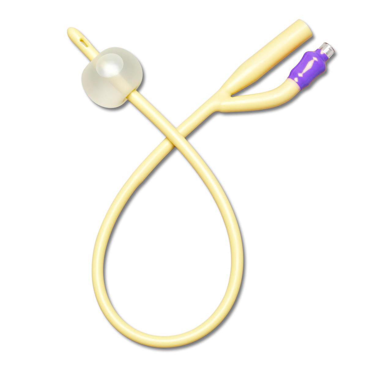 Silicone Elastomer Coated Latex Foley Catheter - Medline - All Sizes