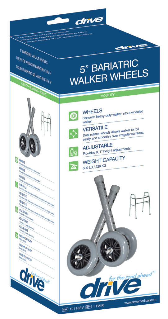 Heavy Duty Bariatric 5" Walker Wheels