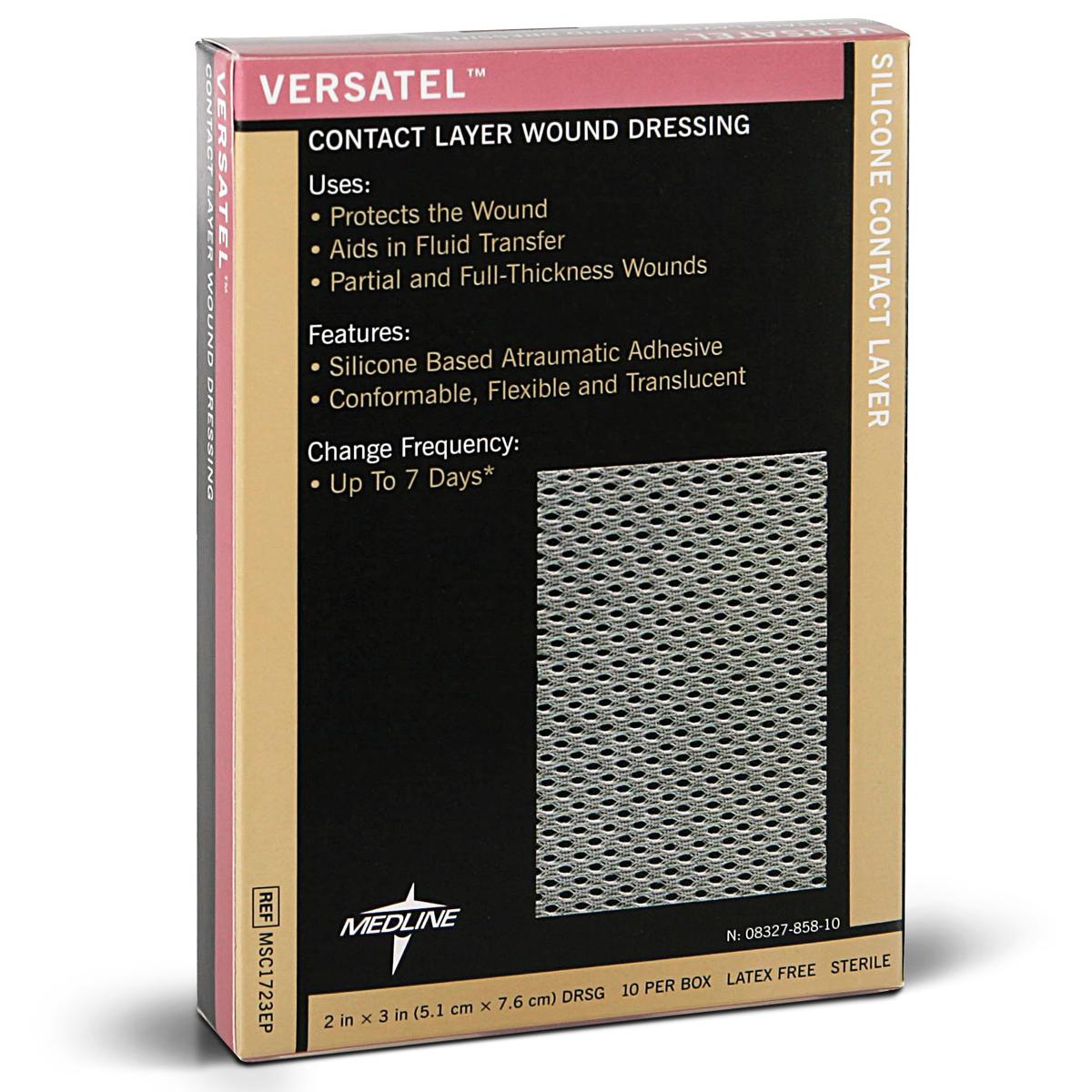 3 layers of wound dressing Silicone Contact Layer 3" X 4". Sterile, Occlusive Wound Dressing