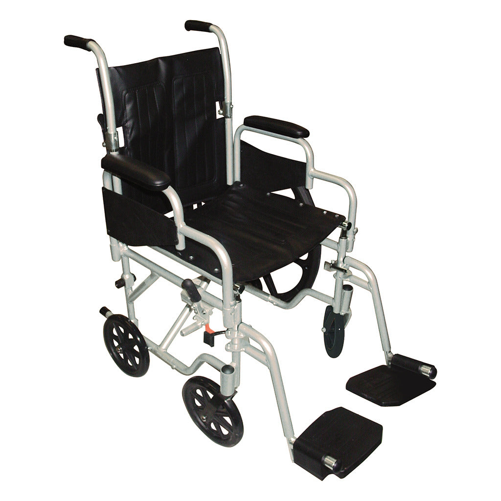 Poly Fly Light Weight Transport Chair Wheelchair with Swing away Footrest