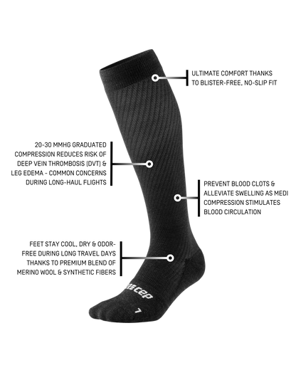 Flight Socks, Black, Men