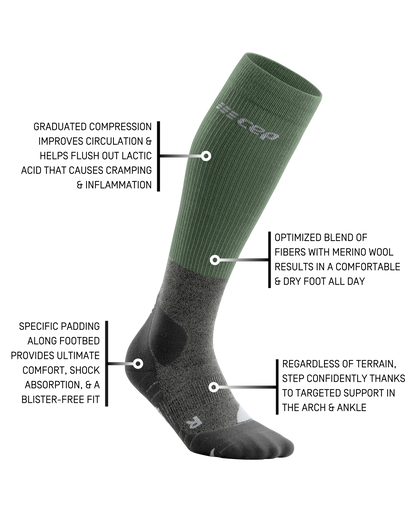 Hiking Merino Tall Compression Socks, Women