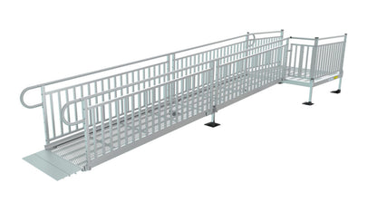 Pathway HD Modular Ramp Systems with Picketed Handrails