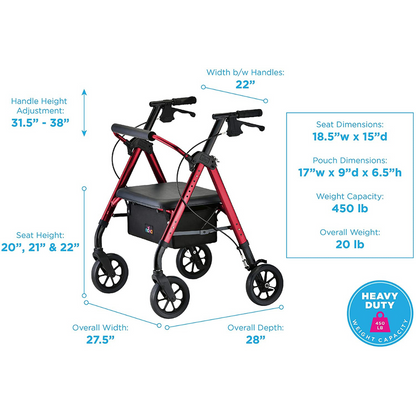 Star 8 Rollator HD Bariatric