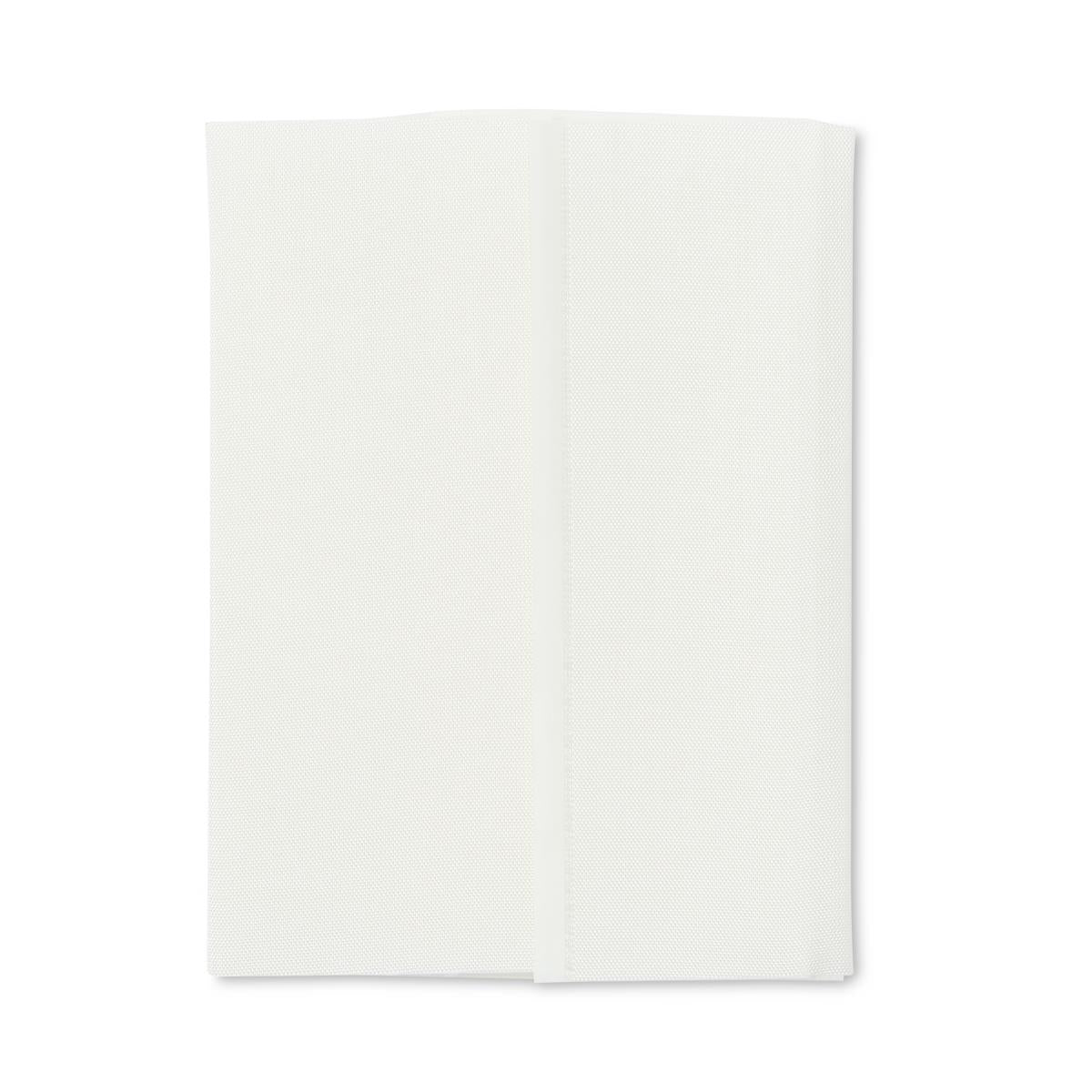 Surgical dressing with adhesive border, white non-woven fabric pad shown flat on white background