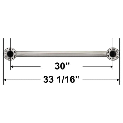 Satin Stainless Steel Grab Bar, 1.5" Diameter,  Various Lengths