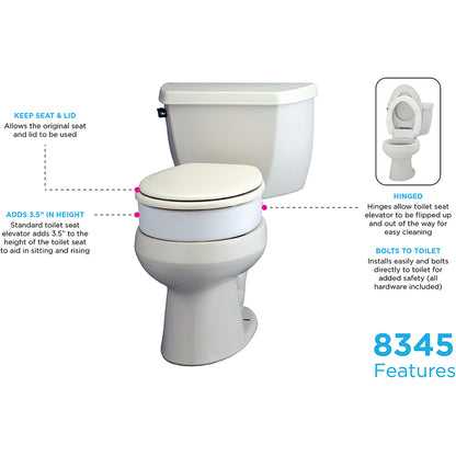 Hinged Toilet Riser 3.5 Inchs