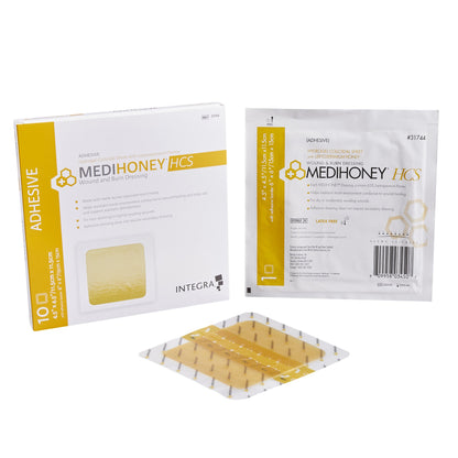 McKesson Honey Wound Dressing MEDIHONEY® HCS Square 4-1/2 X 4-1/2 Inch