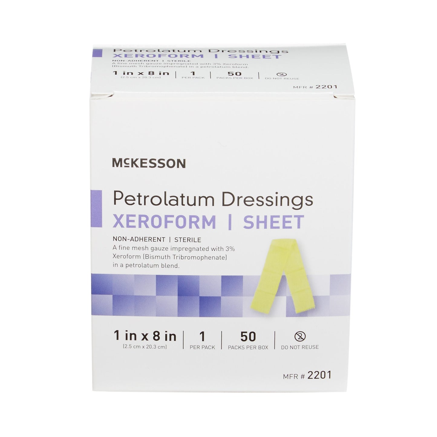 McKesson Xeroform Petrolatum Dressing Strip 1 X 8 Inch