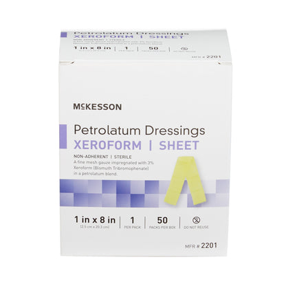 McKesson Xeroform Petrolatum Dressing Strip 1 X 8 Inch