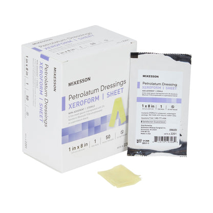 McKesson Xeroform Petrolatum Dressing Strip 1 X 8 Inch