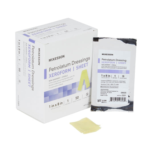 McKesson Xeroform Petrolatum Dressing Strip 1 X 8 Inch