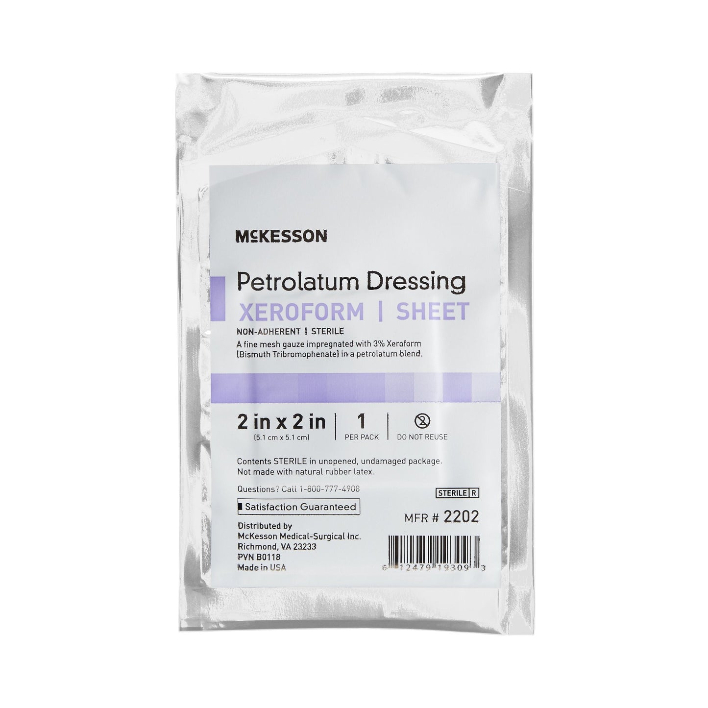 McKesson Xeroform Petrolatum Impregnated Dressing Square 2 X 2 Inch