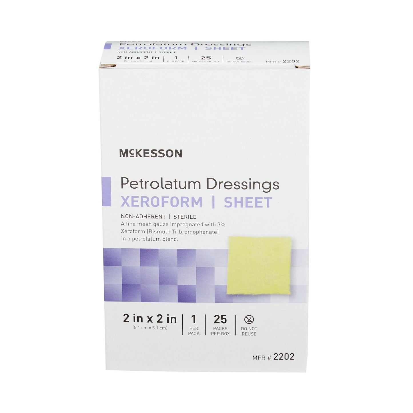 McKesson Xeroform Petrolatum Impregnated Dressing Square 2 X 2 Inch