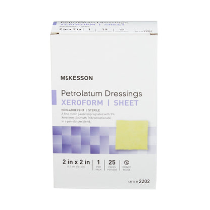 McKesson Xeroform Petrolatum Impregnated Dressing Square 2 X 2 Inch
