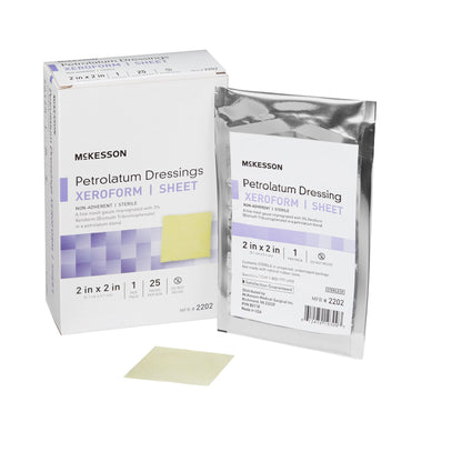 McKesson Xeroform Petrolatum Impregnated Dressing Square 2 X 2 Inch