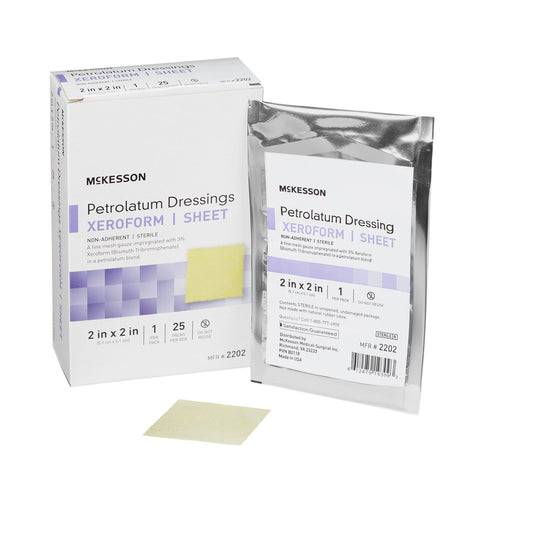 McKesson Xeroform Petrolatum Impregnated Dressing Square 2 X 2 Inch