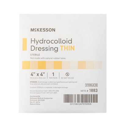 McKesson Thin Hydrocolloid Dressing Film Backing 4 X 4 Inch