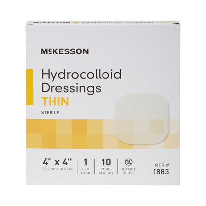 McKesson Thin Hydrocolloid Dressing Film Backing 4 X 4 Inch
