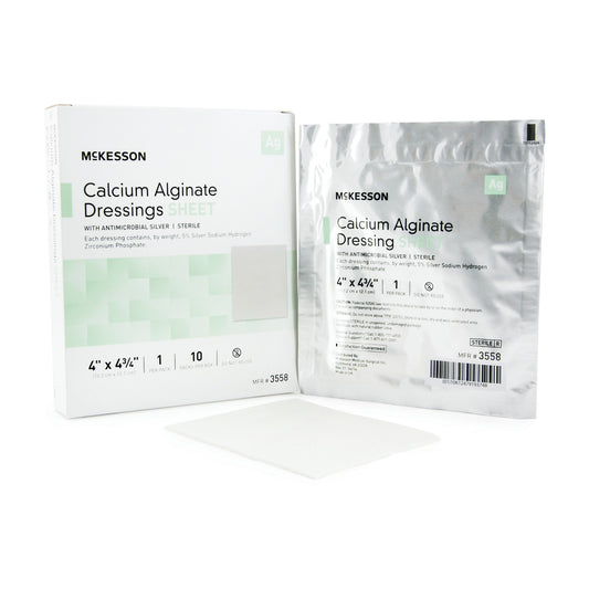 McKesson Silver Alginate Dressing 4 X 4 - 3/4 Inch