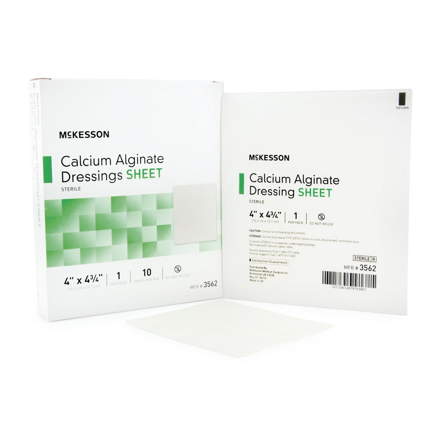 McKesson Alginate Dressing 4 X 4 - 3/4 Inch Rectangle